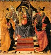 GHIRLANDAIO, Domenico Madonna and Child Enthroned with Saints oil